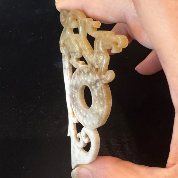 Beautiful Carved Hard Stone Dragon Plaque - Picture 5 of 10